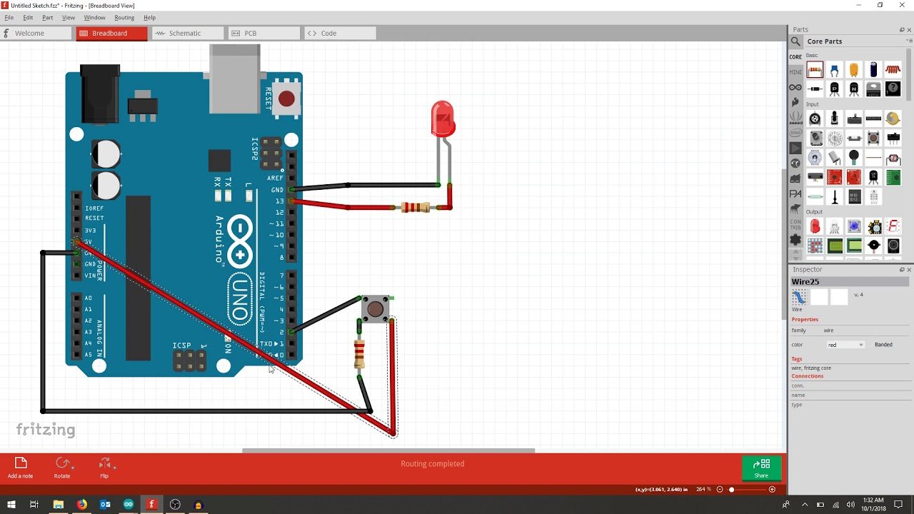 Fritzing Arduino Simulator